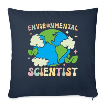 Scientifique de l’environnement Scientifique de l’environnement - Housse de coussin décorative 45 x 45 cm - bleu marine - Devant