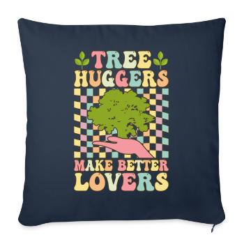 Funny environmentalists hugging trees are the - Sofa pillowcase 17,3'' x 17,3'' (45 x 45 cm) - navy - Front