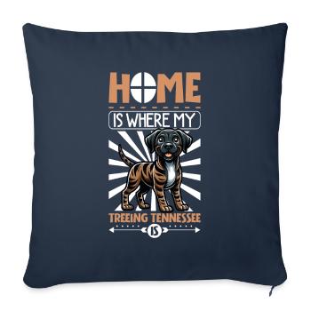 Accueil - Treeing Tennessee Brindle - Housse de coussin décorative 45 x 45 cm - bleu marine - Devant