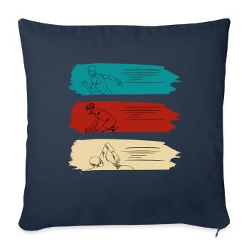 Triathlon Design Athletes Athletes - Sofa pillowcase 17,3'' x 17,3'' (45 x 45 cm) - navy - Front