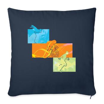 Triathlon Design Athletes Athletes - Sofa pillowcase 17,3'' x 17,3'' (45 x 45 cm) - navy - Front
