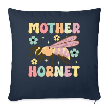 Mother Hornet Groovy Beekeeper Mother Beekeeping Bi - Sofa pillowcase 17,3'' x 17,3'' (45 x 45 cm) - navy - Front