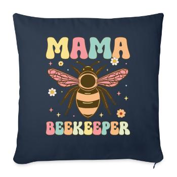 Mama Imker Groovy Beekeeper Mama Imkerei - Sofakissenbezug 45 x 45 cm - Navy - Vorne