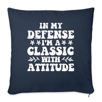 Pensioner, Pension, Funny, Funny Old People - Sofa pillowcase 17,3'' x 17,3'' (45 x 45 cm) - navy - Front