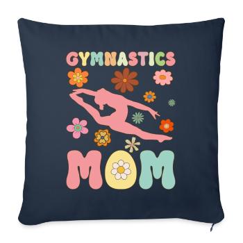 Gymnastics Mom Groovy Gymnast Acrobat - Sofa pillowcase 17,3'' x 17,3'' (45 x 45 cm) - navy - Front
