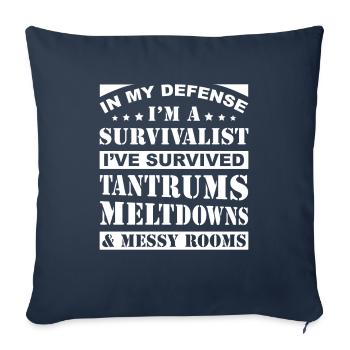 Papa Papa Drôle Drôle Papa Pour Ma Défense - Housse de coussin décorative 45 x 45 cm - bleu marine - Devant