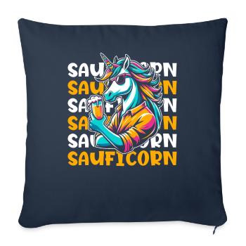 Beer Beer Lover Unicorn Sauficorn - Sofa pillowcase 17,3'' x 17,3'' (45 x 45 cm) - navy - Front