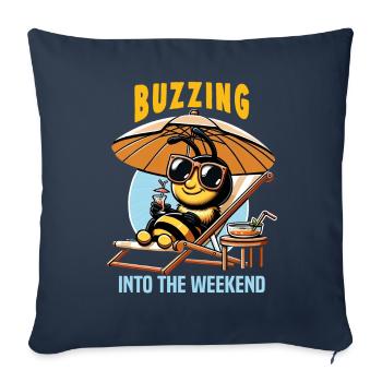 Bee Lovers Beekeepers Naturefriends Beekeepers - Sofa pillowcase 17,3'' x 17,3'' (45 x 45 cm) - navy - Front