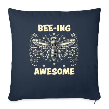 Bee Lovers Beekeepers Naturefriends Beekeepers - Sofa pillowcase 17,3'' x 17,3'' (45 x 45 cm) - navy - Front
