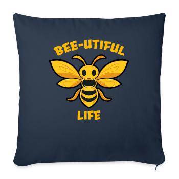 Bee Lovers Beekeepers Naturefriends Beekeepers - Sofa pillowcase 17,3'' x 17,3'' (45 x 45 cm) - navy - Front