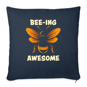 Bee Lovers Beekeepers Naturefriends Beekeepers - Sofa pillowcase 17,3'' x 17,3'' (45 x 45 cm) - navy - Front