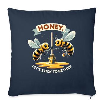 Bee Lovers Beekeepers Naturefriends Beekeepers - Sofa pillowcase 17,3'' x 17,3'' (45 x 45 cm) - navy - Front