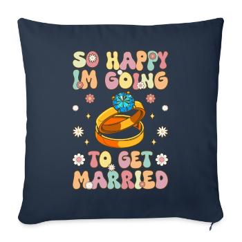 Im Going To Get Married Groovy Bridal Party Bride - Sofa pillowcase 17,3'' x 17,3'' (45 x 45 cm) - navy - Front