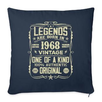 Made In 1968 Vintage 1968 Anniversary Gift - Sofa pillowcase 17,3'' x 17,3'' (45 x 45 cm) - navy - Front