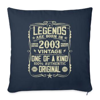 Made In 2003 Vintage Anniversary Gift 2003 - Sofa pillowcase 17,3'' x 17,3'' (45 x 45 cm) - navy - Front