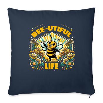 Bee Lovers Beekeepers Naturefriends Beekeepers - Sofa pillowcase 17,3'' x 17,3'' (45 x 45 cm) - navy - Front