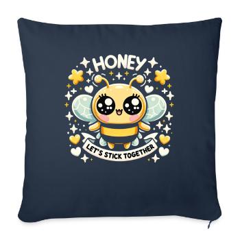 Bee Lovers Beekeepers Naturefriends Beekeepers - Sofa pillowcase 17,3'' x 17,3'' (45 x 45 cm) - navy - Front