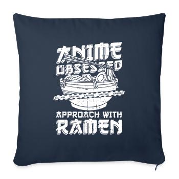Anime Manga Ramen Bowl - Sofa pillowcase 17,3'' x 17,3'' (45 x 45 cm) - navy - Front