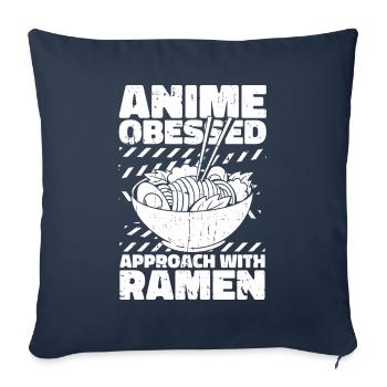 Anime Manga Ramen Bowl - Sofa pillowcase 17,3'' x 17,3'' (45 x 45 cm) - navy - Front