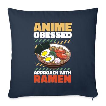 Anime Manga Ramen Bowl - Sofa pillowcase 17,3'' x 17,3'' (45 x 45 cm) - navy - Front