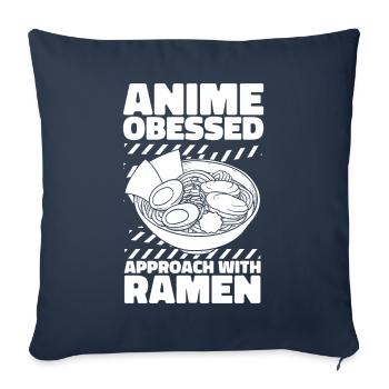 Anime Manga Ramen Bowl - Sofa pillowcase 17,3'' x 17,3'' (45 x 45 cm) - navy - Front