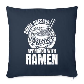 Anime Manga Ramen Bowl - Sofa pillowcase 17,3'' x 17,3'' (45 x 45 cm) - navy - Front