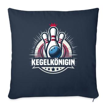 Bowling Queen Bowling Club Design for Bowling - Sofa pillowcase 17,3'' x 17,3'' (45 x 45 cm) - navy - Front