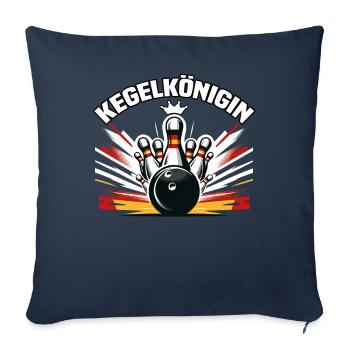 Bowling Queen Bowling Club Design for Bowling - Sofa pillowcase 17,3'' x 17,3'' (45 x 45 cm) - navy - Front