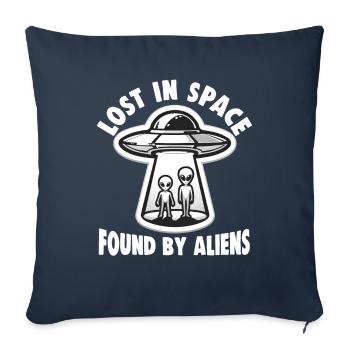 SciFi and Extraterrestrial Aliens and UFO Fan - Sofa pillowcase 17,3'' x 17,3'' (45 x 45 cm) - navy - Front