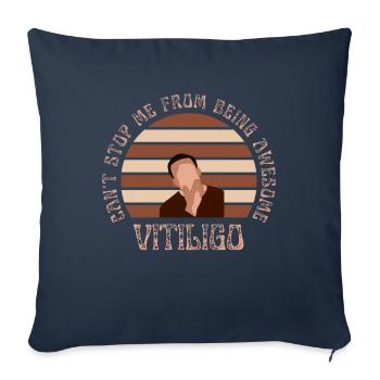 Vitiligo Inspiration Männlich - Sofakissenbezug 45 x 45 cm - Navy - Vorne