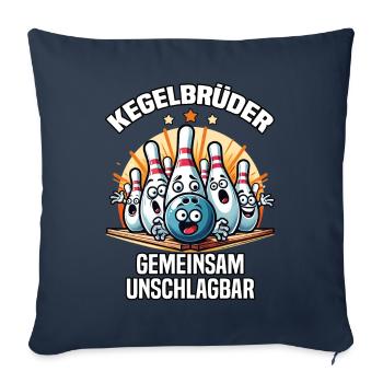 Kegelbrüder Kegel Kegelverein Design zum Kegeln - Sofa pillowcase 17,3'' x 17,3'' (45 x 45 cm) - navy - Front
