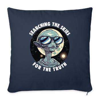 SciFi umd Außerirdische Aliens und Ufo Fan - Sofakissenbezug 45 x 45 cm - Navy - Vorne