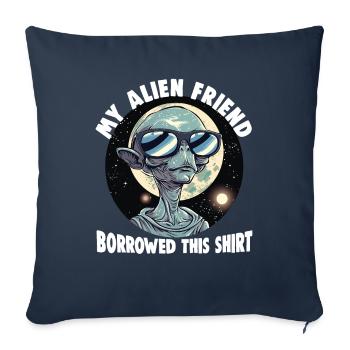 SciFi and Extraterrestrial Aliens and UFO Fan - Sofa pillowcase 17,3'' x 17,3'' (45 x 45 cm) - navy - Front