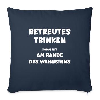Toast de tenue de fête pour la consommation assistée - Housse de coussin décorative 45 x 45 cm - bleu marine - Devant