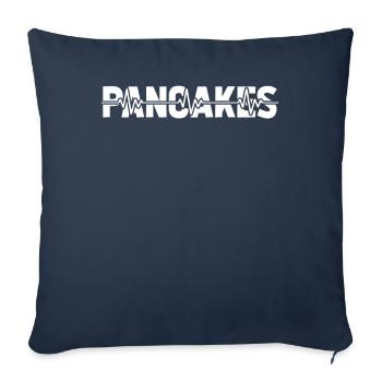 Pancakes Ekg Heartbeat - Housse de coussin décorative 45 x 45 cm - bleu marine - Devant