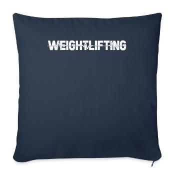 Weightlifting Weightlifting Ekg Heartbeat - Sofa pillowcase 17,3'' x 17,3'' (45 x 45 cm) - navy - Front