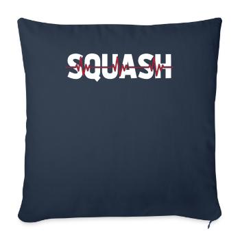 Squash Ekg Heartbeat - Sofa pillowcase 17,3'' x 17,3'' (45 x 45 cm) - navy - Front
