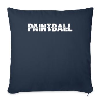 Rythme cardiaque de l’ECG de paintball - Housse de coussin décorative 45 x 45 cm - bleu marine - Devant