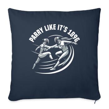 Masque Fencer Sport Design Sur Jeu Sur L’escrime De Combat - Housse de coussin décorative 45 x 45 cm - bleu marine - Devant