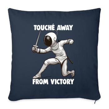 Masque Fencer Sport Design Sur Jeu Sur L’escrime De Combat - Housse de coussin décorative 45 x 45 cm - bleu marine - Devant