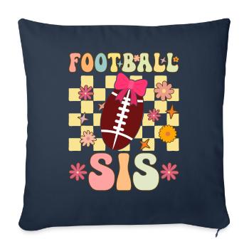 Soccer Sister Groovy Soccer Player Sister - Sofa pillowcase 17,3'' x 17,3'' (45 x 45 cm) - navy - Front