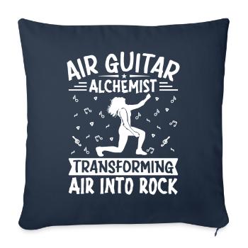 Air Guitar Alchemist Transforming Air Funny Air G - Sofa pillowcase 17,3'' x 17,3'' (45 x 45 cm) - navy - Front