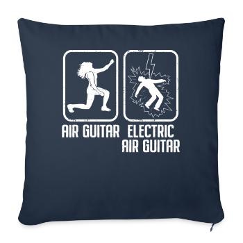 Air Guitar Electric Air Guitar Funny Air Guitar - Sofa pillowcase 17,3'' x 17,3'' (45 x 45 cm) - navy - Front