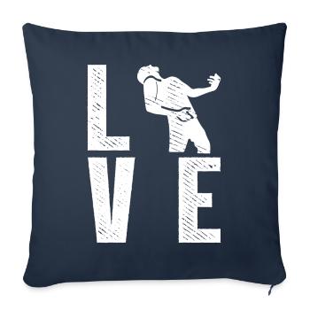 LOVE Air Guitar Air Guitarist - Sofa pillowcase 17,3'' x 17,3'' (45 x 45 cm) - navy - Front