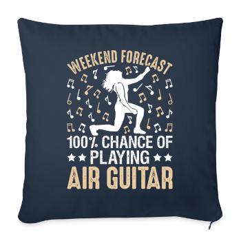100% Chance to Play Air Guitar Funny Air Guitar - Sofa pillowcase 17,3'' x 17,3'' (45 x 45 cm) - navy - Front