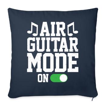 Air Guitar Mode on Funny Air Guitarist - Sofa pillowcase 17,3'' x 17,3'' (45 x 45 cm) - navy - Front