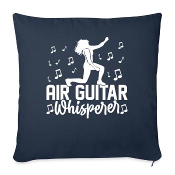 Air Guitar Whisperer Funny Air Guitarist - Sofa pillowcase 17,3'' x 17,3'' (45 x 45 cm) - navy - Front
