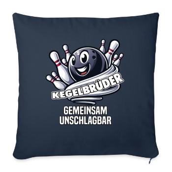 Bowling Brothers Skittles Bowling Club Design for Bowling - Sofa pillowcase 17,3'' x 17,3'' (45 x 45 cm) - navy - Front
