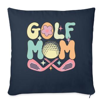 Golf Mom Groovy Golfer Golfeur Jeu de golf Golfer - Housse de coussin décorative 45 x 45 cm - bleu marine - Devant