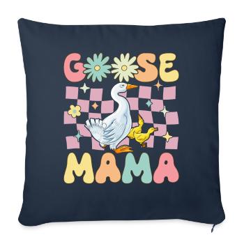 Goose Mom Groovy Goose Duck - Housse de coussin décorative 45 x 45 cm - bleu marine - Devant